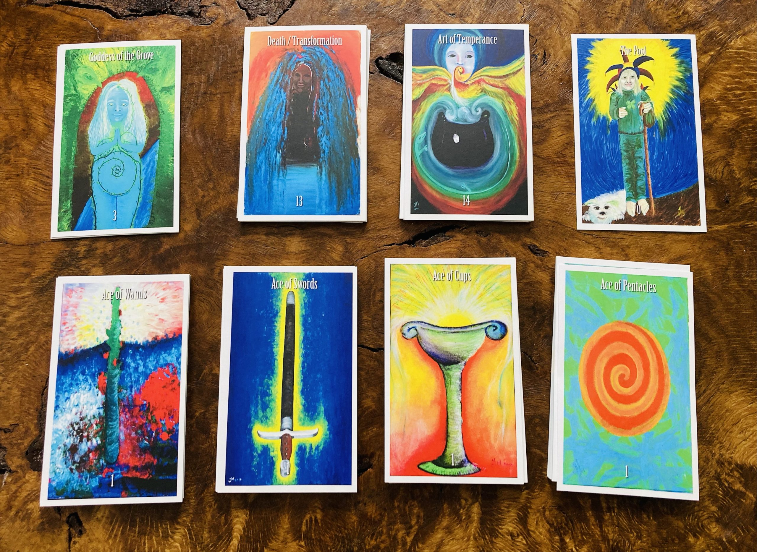 The Initiates Way Altar Edition  and Hand Cut Tarot Deck
