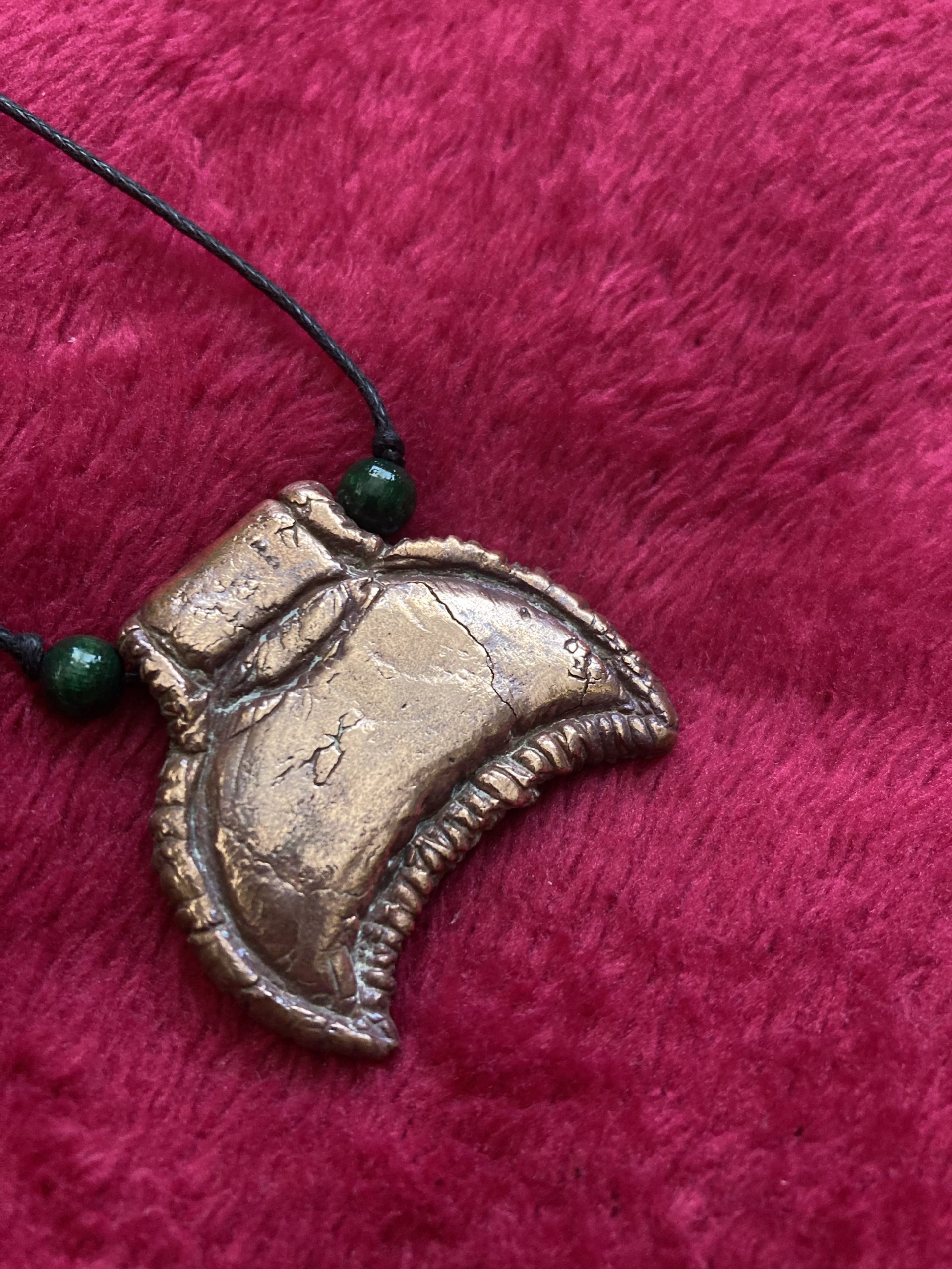 Copper clay Lunula necklace by Jade Melany